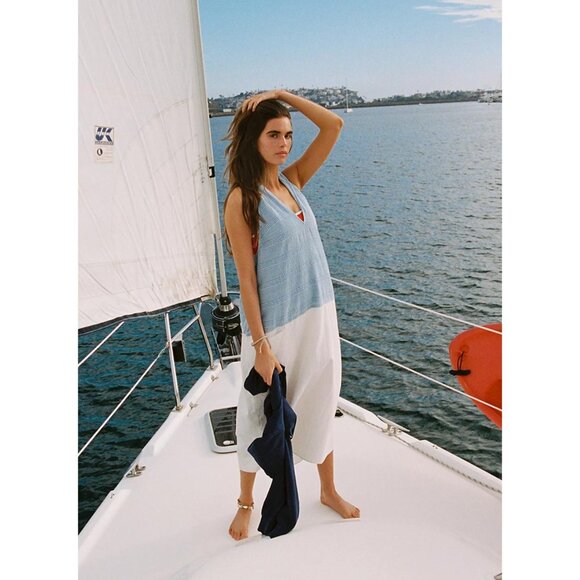 Free People Blue and White Dress - Picture 1 of 6